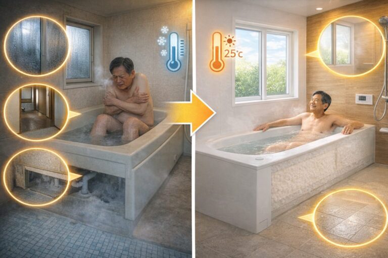 浴室が寒い原因？最新ユニットバスの効果とは