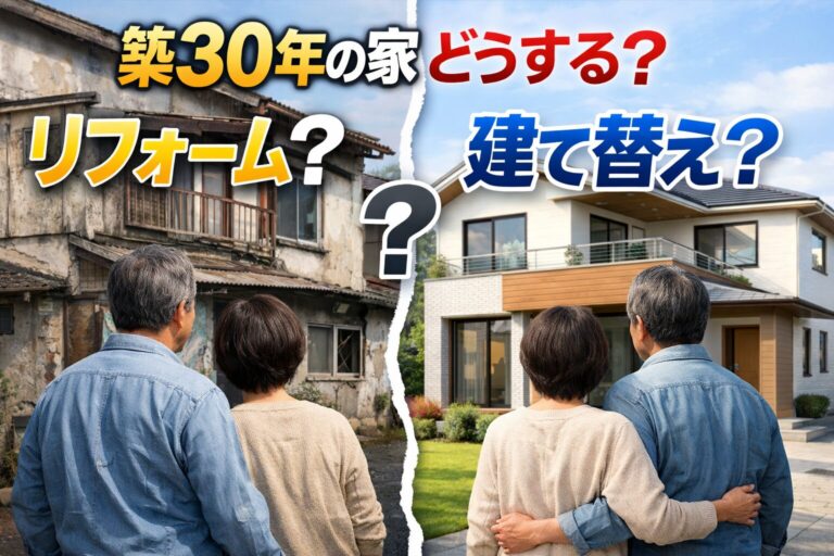 築30年の家はリフォームすべきか建て替えるべきか
