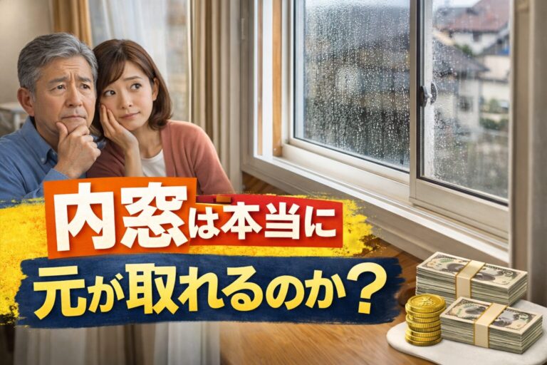 内窓リフォームは本当に元が取れるのか？