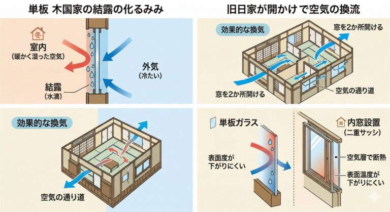 古い家の結露対策とは？