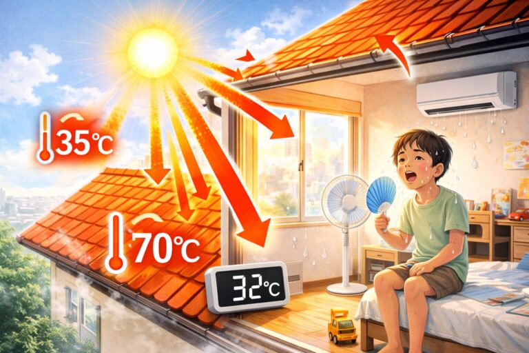 夏に2階が異常に暑い家の改善方法とは