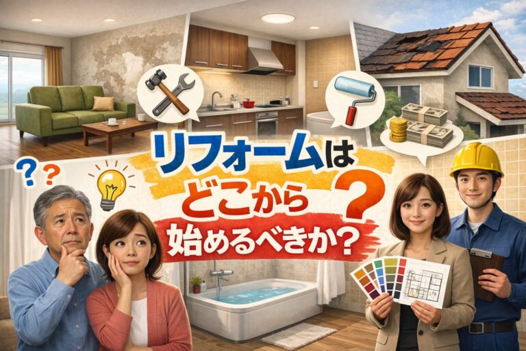 リフォームはどこから始めるべきか？