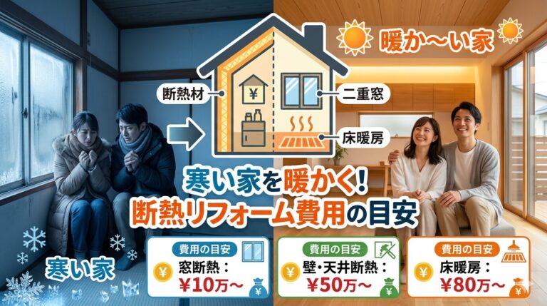 寒い家を暖かくするリフォーム費用の目安