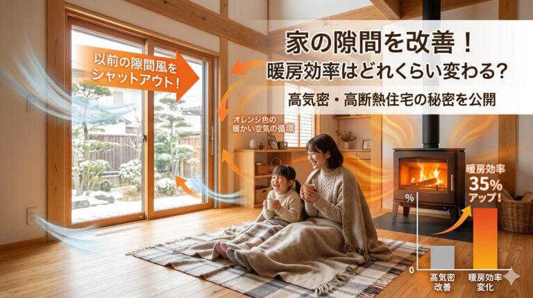 家の隙間を改善すると暖房効率はどれくらい変わるのか？