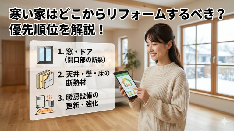 寒い家はどこからリフォームするべきか？優先順位を解説