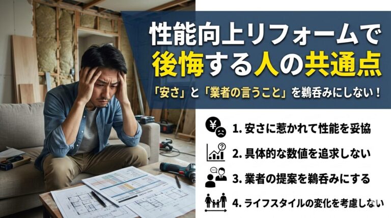 性能向上リフォームで後悔する人の共通点とは