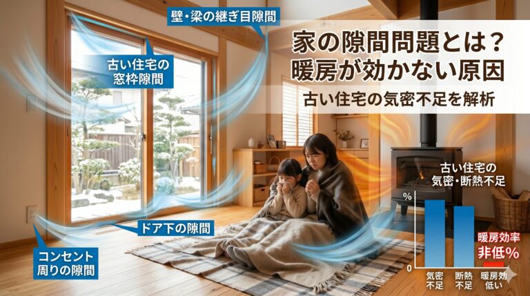 古い住宅の隙間問題とは？暖房が効かない原因