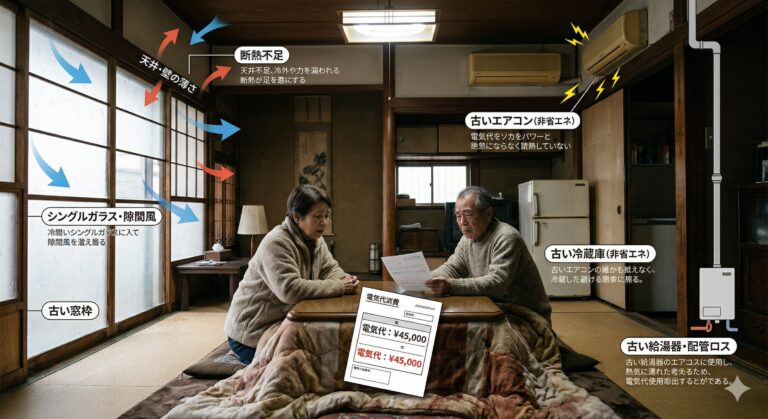 古い家の電気代が高くなる本当の理由とは