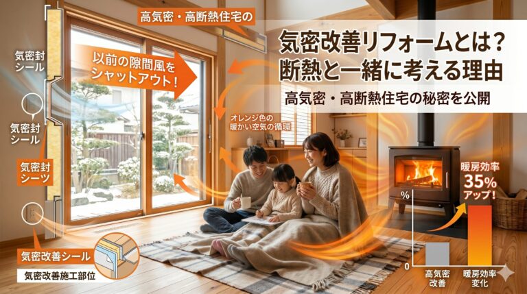 気密改善リフォームとは？断熱と一緒に考える理由