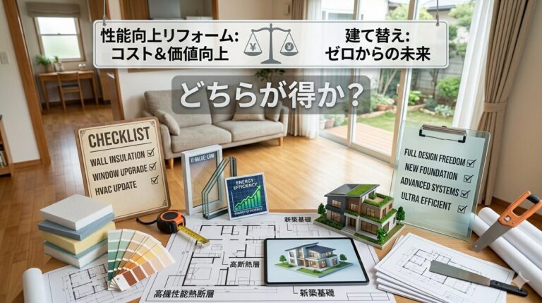 性能向上リフォームと建て替え、どちらが得か？