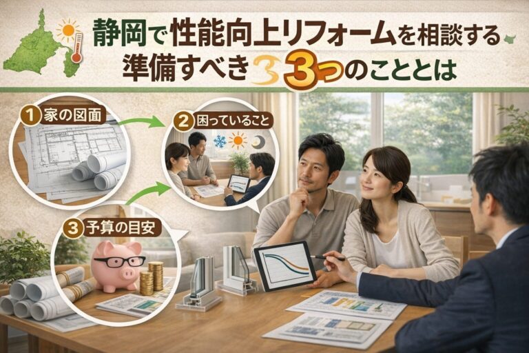 静岡で性能向上リフォームを相談する前に、準備しておくべき3つのこととは
