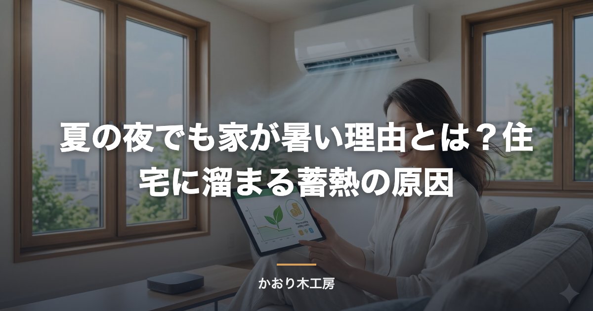 夏の夜でも家が暑い理由とは？住宅に溜まる蓄熱の原因