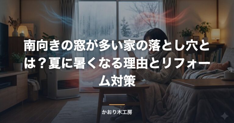 南向きの窓が多い家の落とし穴とは？夏に暑くなる理由とリフォーム対策
