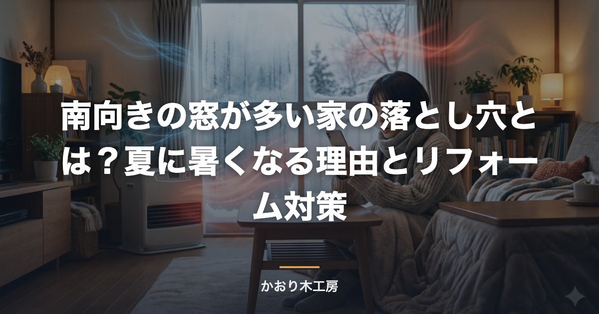 南向きの窓が多い家の落とし穴とは？夏に暑くなる理由とリフォーム対策
