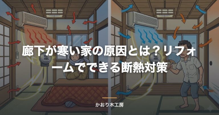 廊下が寒い家の原因とは？リフォームでできる断熱対策