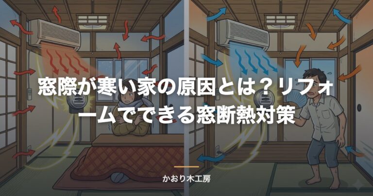 窓際が寒い家の原因とは？リフォームでできる窓断熱対策