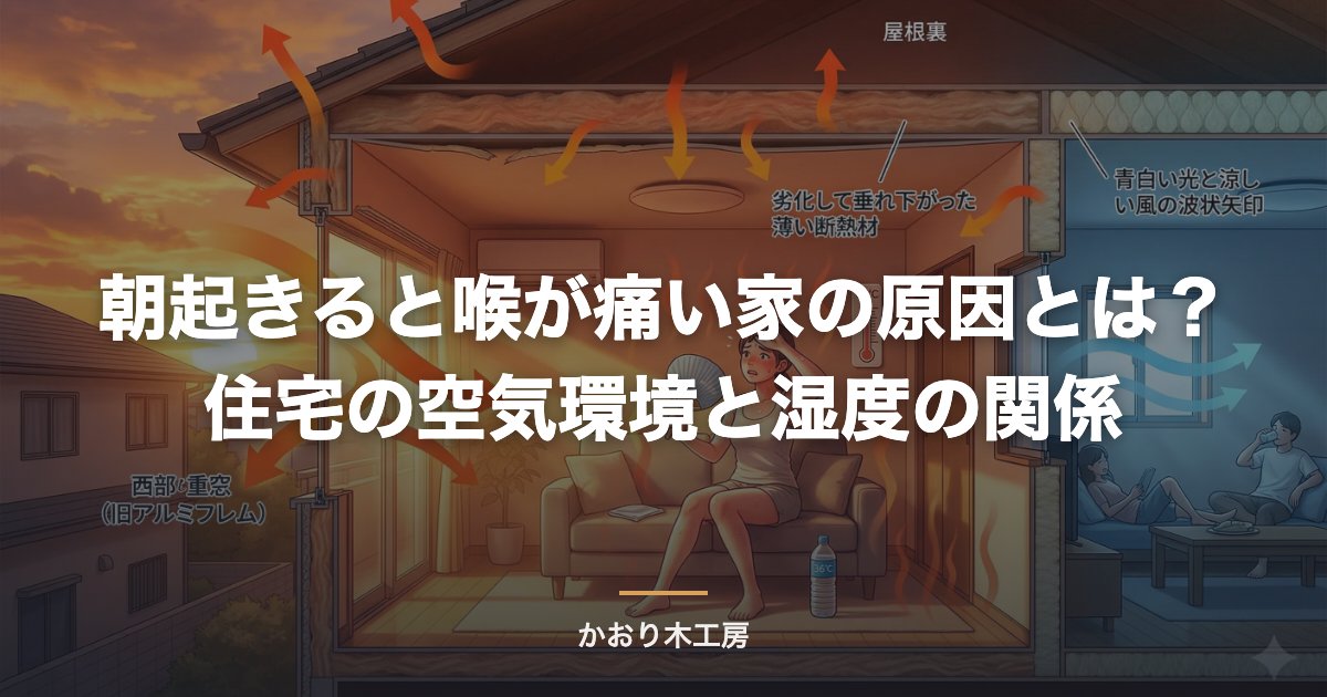 朝起きると喉が痛い家の原因とは？住宅の空気環境と湿度の関係