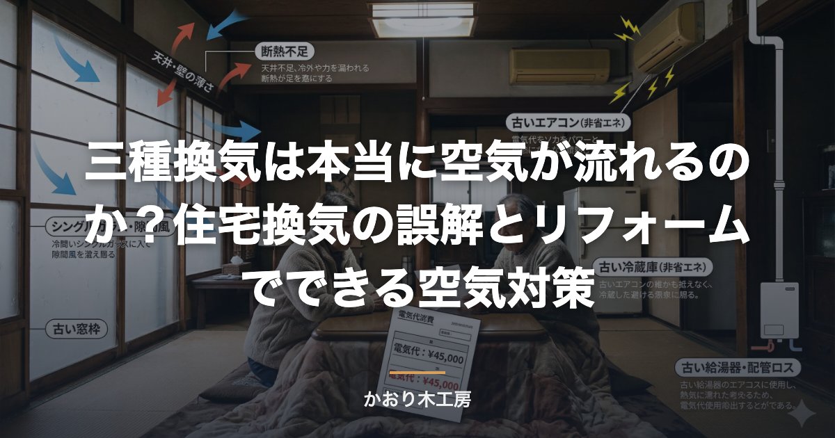 三種換気は本当に空気が流れるのか？住宅換気の誤解とリフォームでできる空気対策