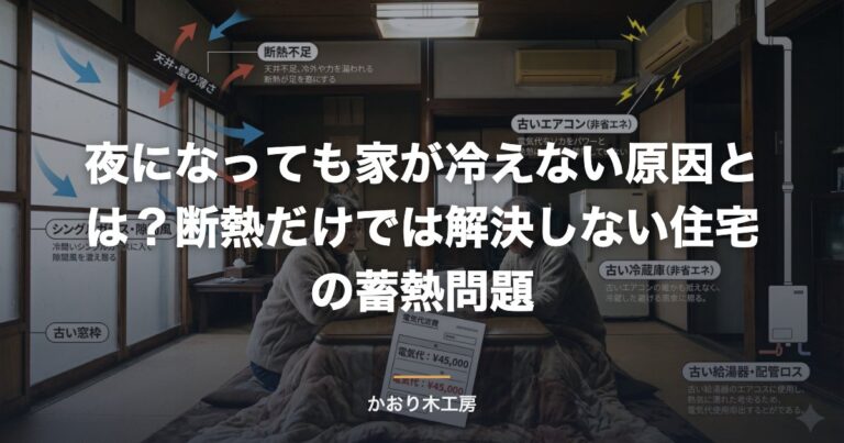 夜になっても家が冷えない原因とは？断熱だけでは解決しない住宅の蓄熱問題