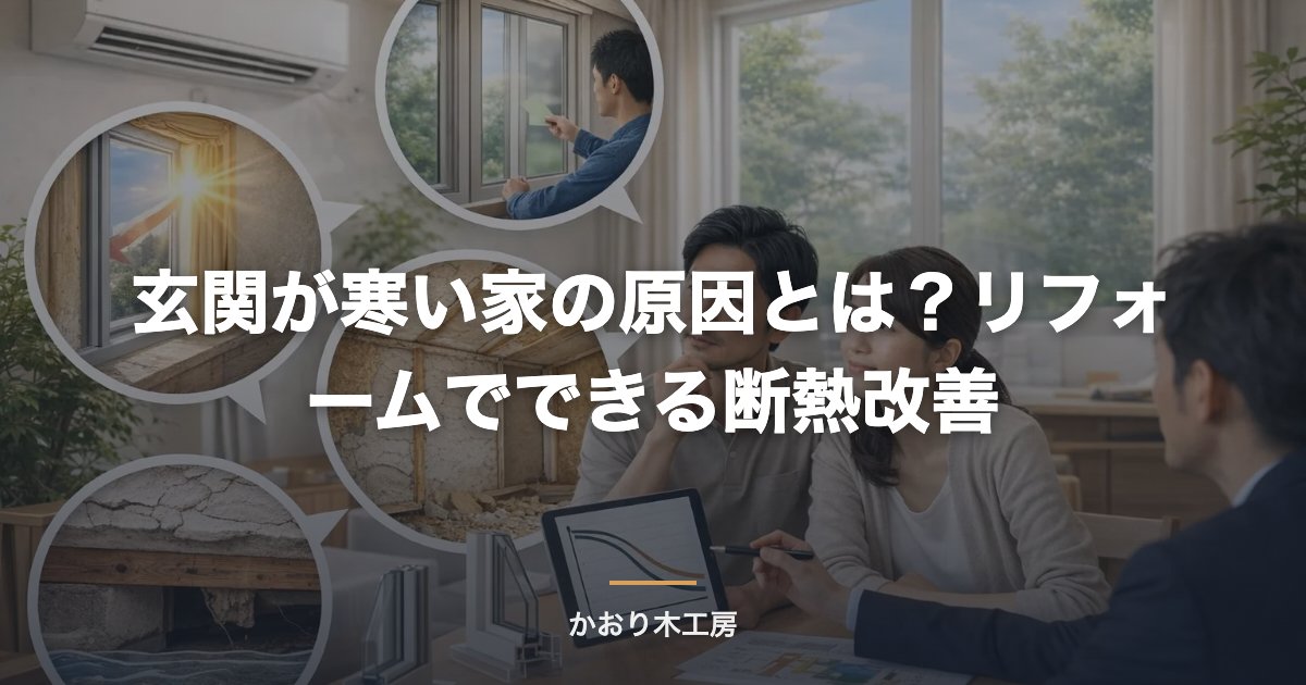 玄関が寒い家の原因とは？リフォームでできる断熱改善