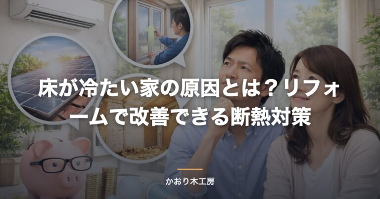 床が冷たい家の原因とは？リフォームで改善できる断熱対策