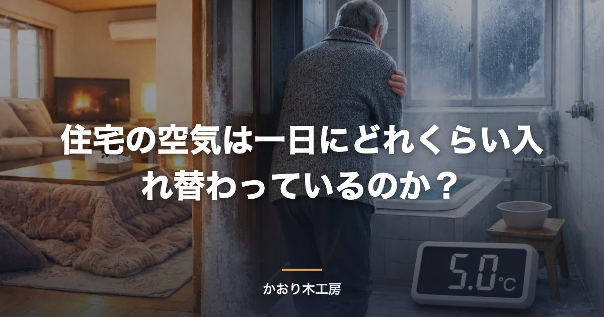 住宅の空気は一日にどれくらい入れ替わっているのか？