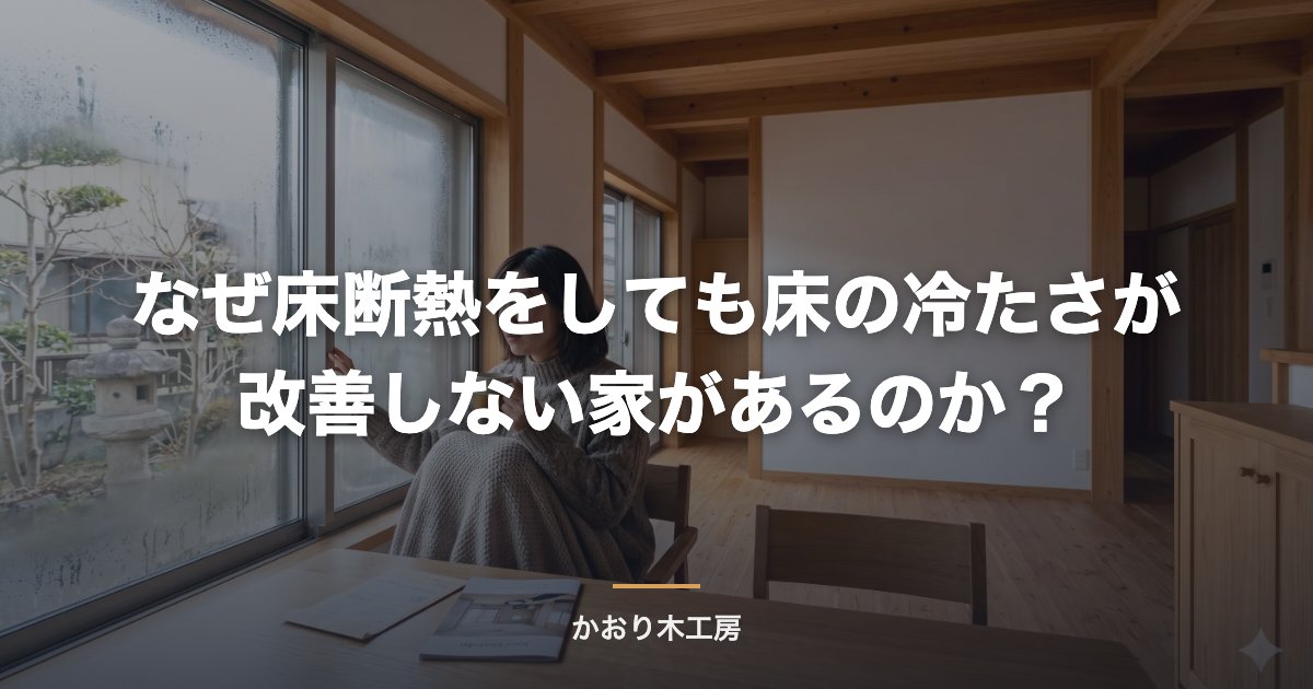 なぜ床断熱をしても床の冷たさが改善しない家があるのか？