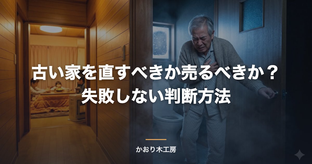 古い家を直すべきか売るべきか？失敗しない判断方法