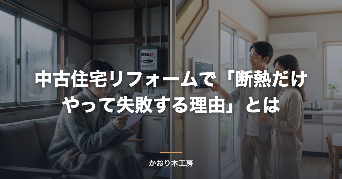 中古住宅リフォームで「断熱だけやって失敗する理由」とは