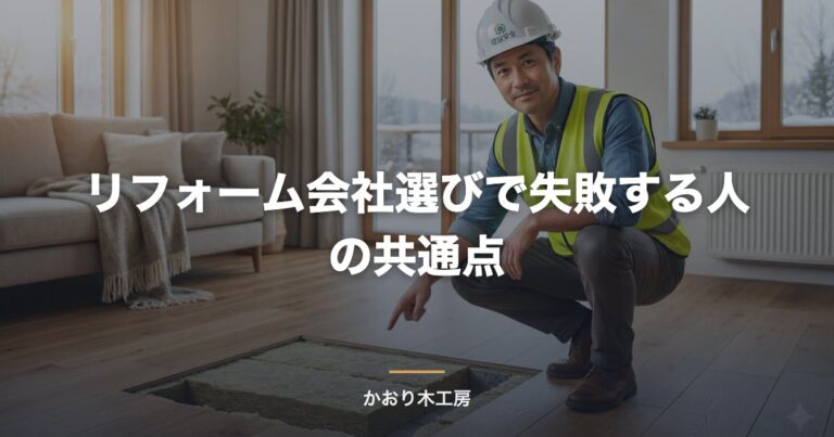 リフォーム会社選びで失敗する人の共通点
