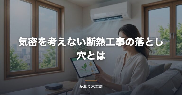 気密を考えない断熱工事の落とし穴とは