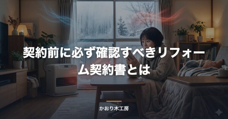 契約前に必ず確認すべきリフォーム契約書とは