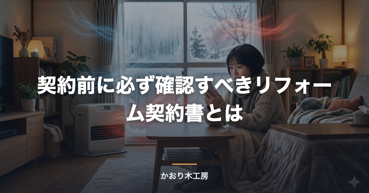契約前に必ず確認すべきリフォーム契約書とは