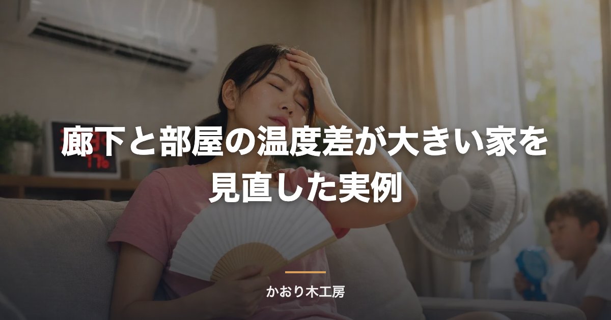 廊下と部屋の温度差が大きい家を見直した実例