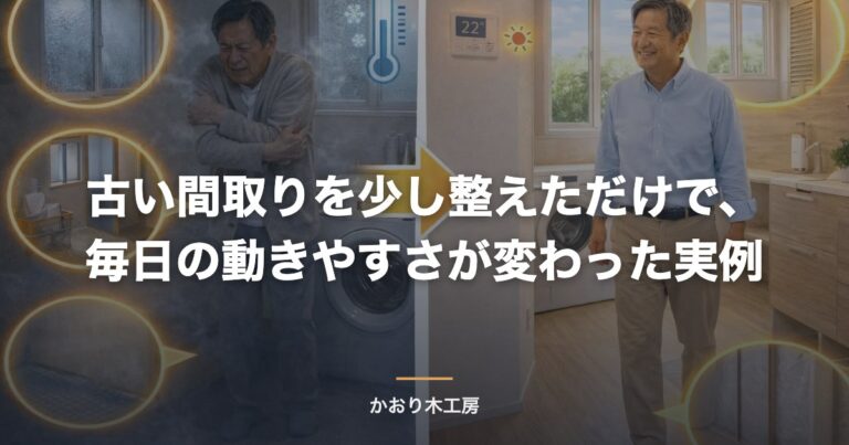 古い間取りを少し整えただけで、毎日の動きやすさが変わった実例