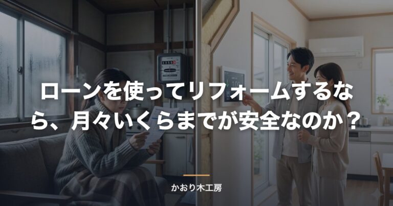 ローンを使ってリフォームするなら、月々いくらまでが安全なのか？