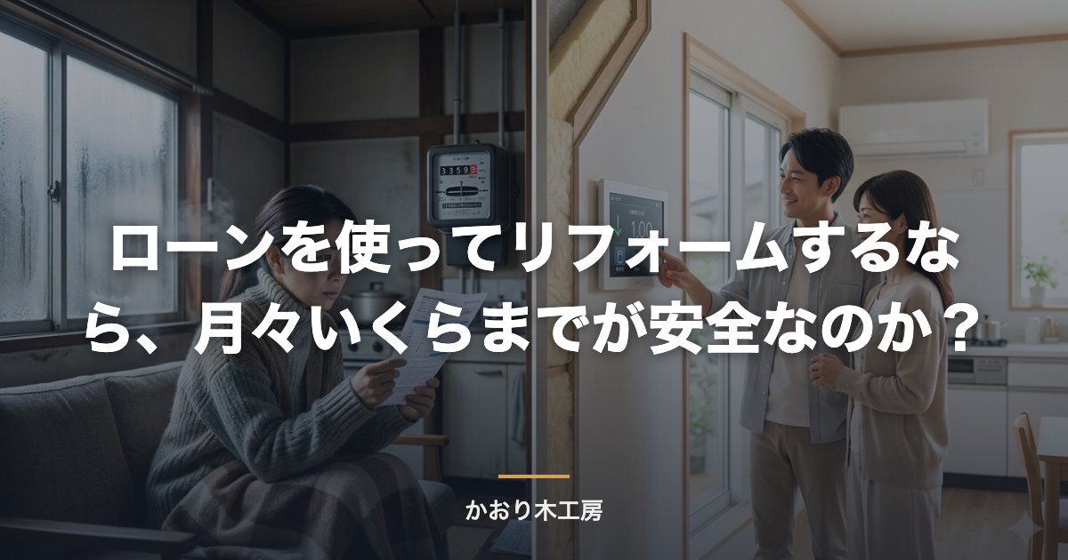 ローンを使ってリフォームするなら、月々いくらまでが安全なのか？